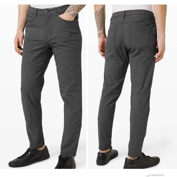 Lululemon Pants Mens 32 Gray ABC Tech Canvas Heather Slim Performance Athleisure - Picture 11 of 11